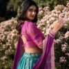 Sky Blue Color Zari Weaving Work Kanchipuram Women Lehenga Choli