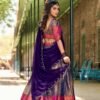 2020BLUBACK.jpg Luxurious Blue Zari South Indian Kanjivaram Lehenga Choli