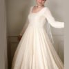 Off White Lucknowi Special Readymade Anarkali Suit Set