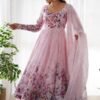 KB-261PINK_4.jpg Trendy Pink Floral Anarkali Suit Set with Dupatta - Modern & Beautiful