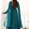 Alluring Rama Lehriya Anarkali Suit Sophisticated Charm