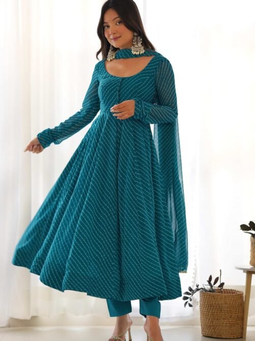 KB-264RAMA_3_a17c9229-a09d-4189-aa76-26c1c2990320.jpg Alluring Rama Lehriya Anarkali Suit Sophisticated Charm