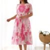 KB-270_4.jpg White Floral Georgette One-Piece Dress
