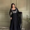 KB-299_4.jpg Jacket Style Black Anarkali Suit Set – Party Wear Georgette Anarkali Dress for Women
