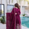 LW-9316_1.jpg Mulberry Wine Rangoli Silk Gown Set