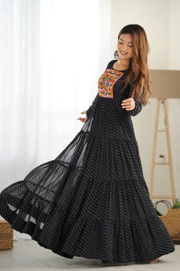 NKB-43_11.jpg Black Laheriya Print Traditional Gown