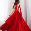 Red Color Fully Flared Lehenga Choli with Exquisite Embroidery