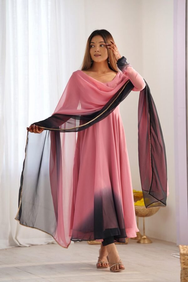 NKB-51PINK_3.jpg Elegant Pink Fox Georgette Anarkali Suit