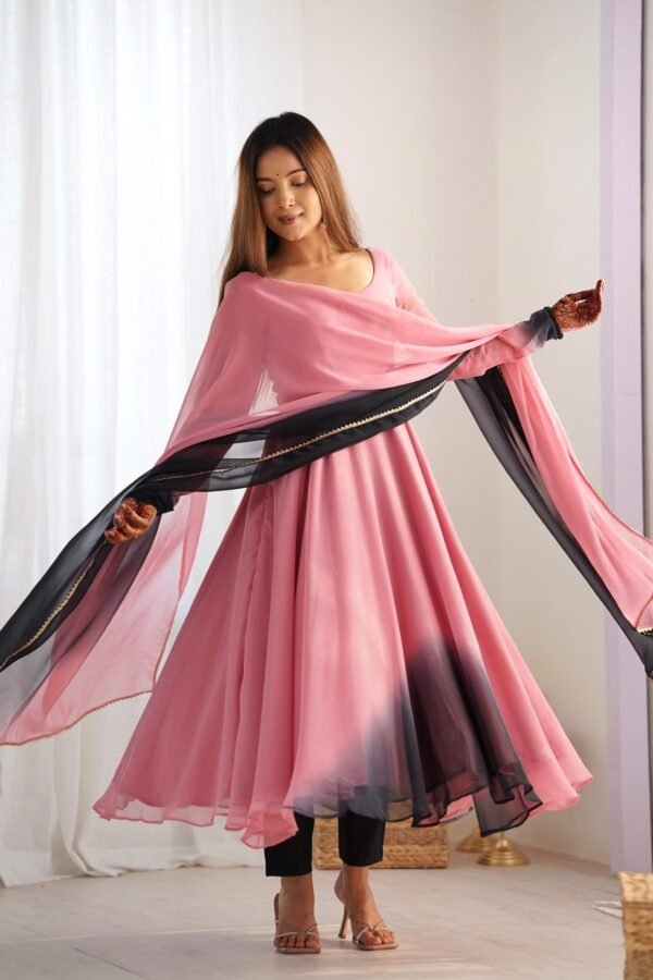 NKB-51PINK_5.jpg Elegant Pink Fox Georgette Anarkali Suit