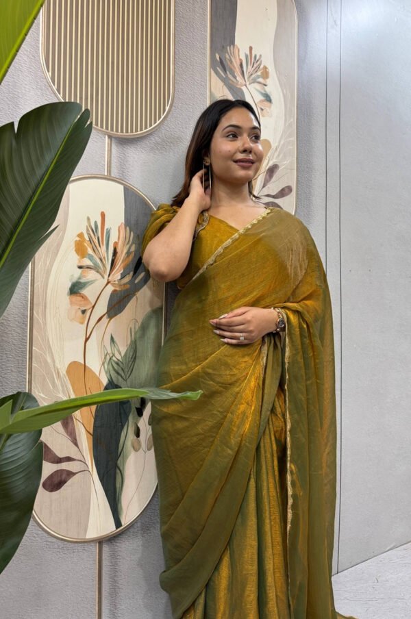 SG-239_1_b5881f64-b2fb-4d2e-b0ad-8c18f7a201dd.jpg Bronze Color Space Silk Gown Saree with Beads Lace & Dupatta