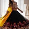 SP-24BLACK_3.jpg Black Faux Georgette Chaniya Choli with Original Mirror Work