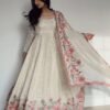 STD-167_4.jpg Off-White Vichitra Silk Gown Set