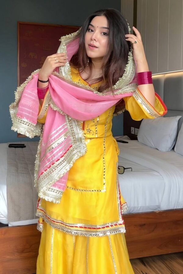 STD-6062_4.jpg Neha Bhandari Sunshine Yellow Sharara Set