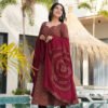 TAN144_3.jpg Traditional Ajrakh Print Maroon Cotton Anarkali Suit