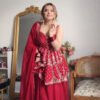 Gulal Georgette Sharara Set with Heavy Sequins & Zari Embroidery
